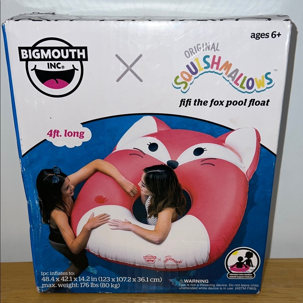 BigMouth Inc. Fifi the Fox Pool Float Squishmallows NIB
